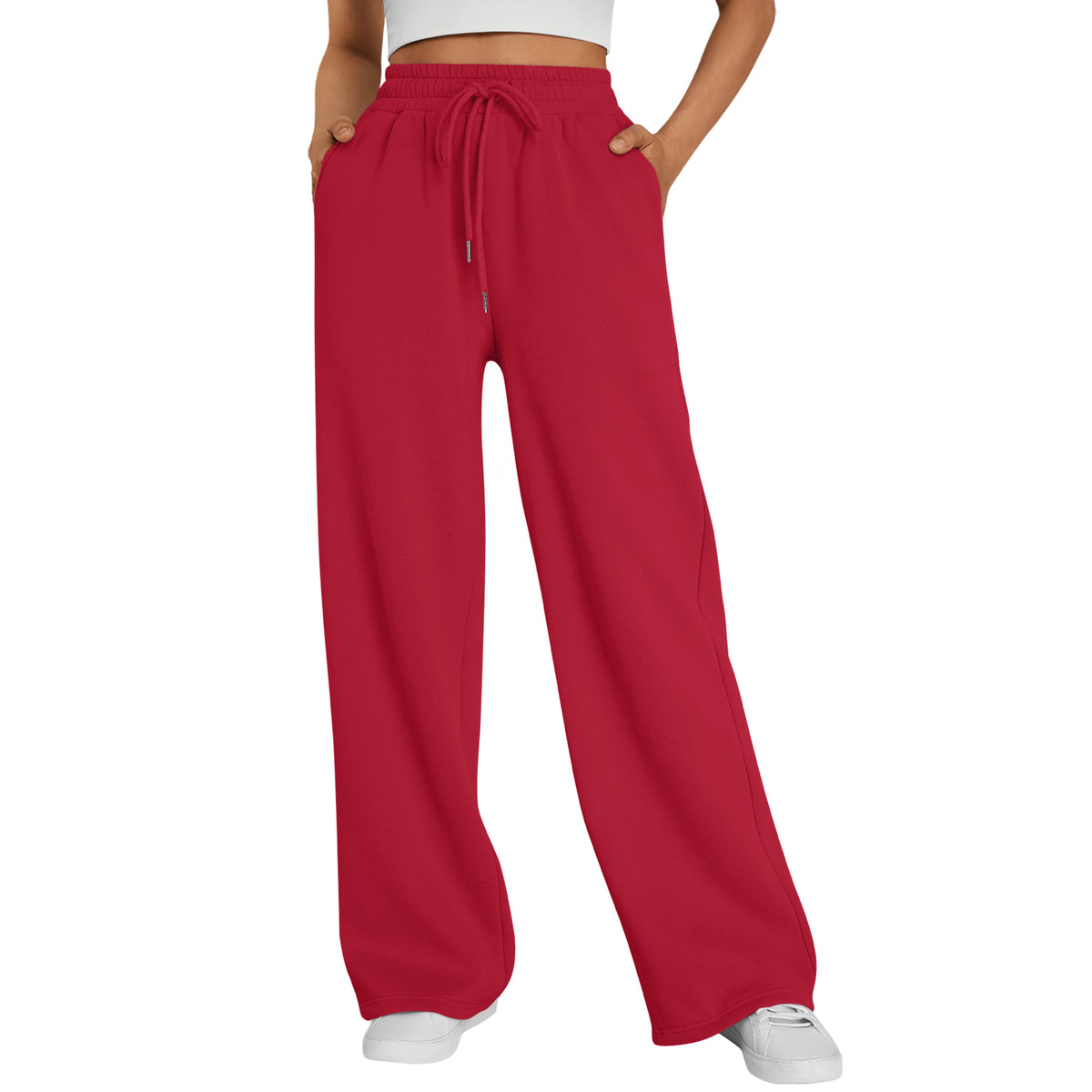 SUNBS Wide Leg Sweatpants Womens Cargo High Waisted Baggy Lounge Pants Drawstring Athletic Cotton Joggers with Pockets 2025