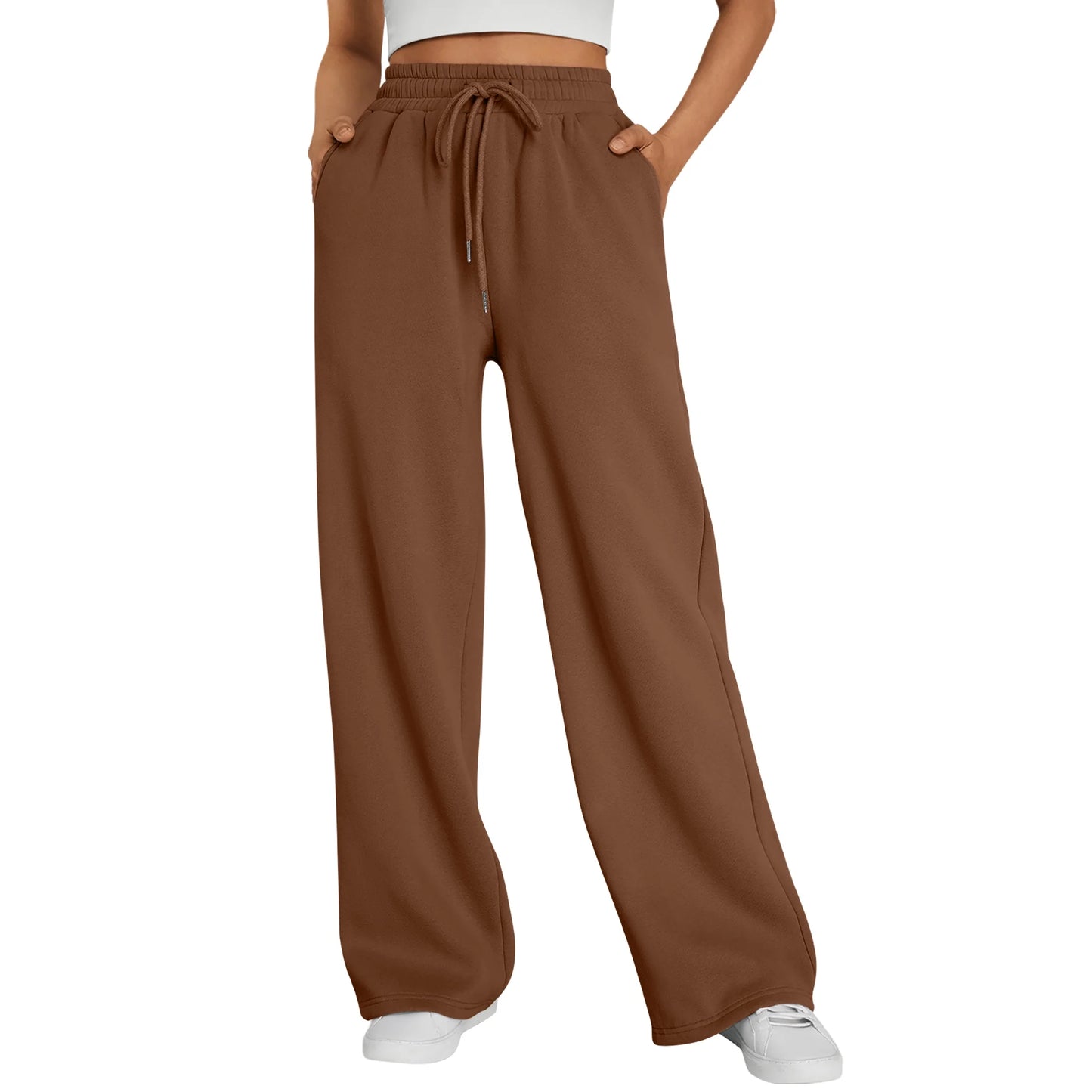 SUNBS Wide Leg Sweatpants Womens Cargo High Waisted Baggy Lounge Pants Drawstring Athletic Cotton Joggers with Pockets 2025