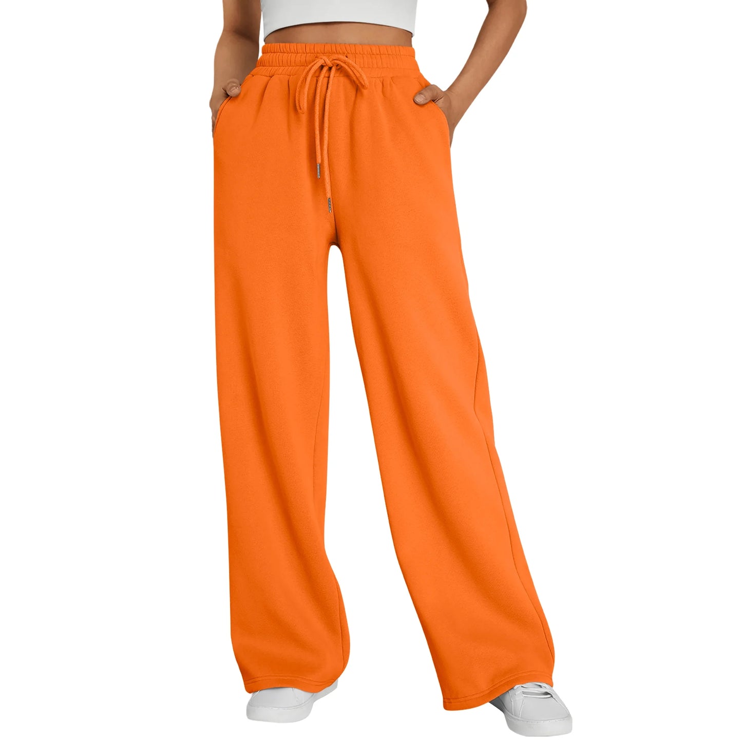 SUNBS Wide Leg Sweatpants Womens Cargo High Waisted Baggy Lounge Pants Drawstring Athletic Cotton Joggers with Pockets 2025